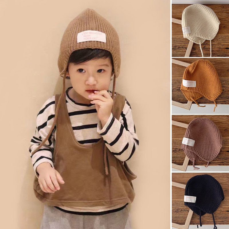 Infant Beanie Hat With Ears - 겨울 따뜻한 어린이 귀 보호 모자