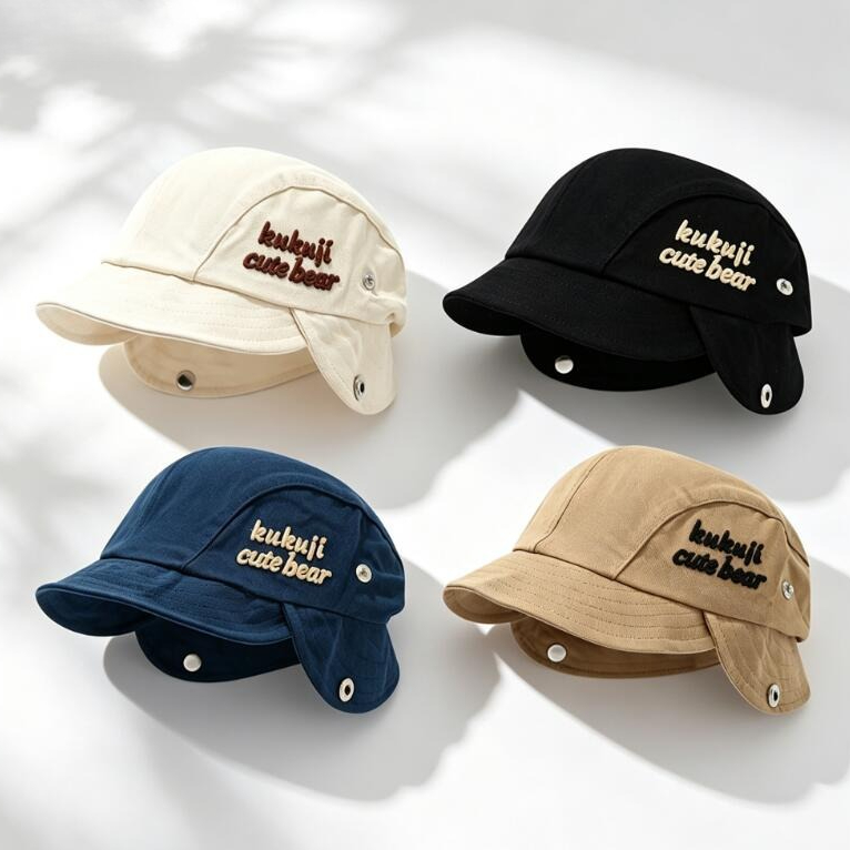 Infant Beanie Hat With Ears - 2026 가을 아기 귀덮개 모자 귀여운
