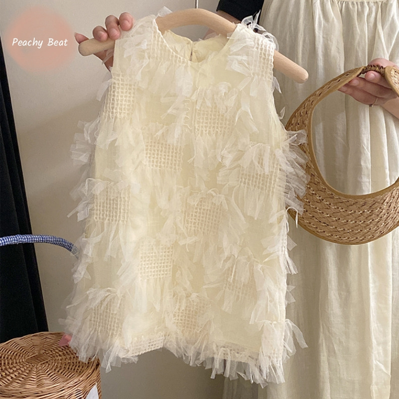 Toddler Girl Tulle Party Dress - 여아 공주 코튼 하이 엔드 원피스