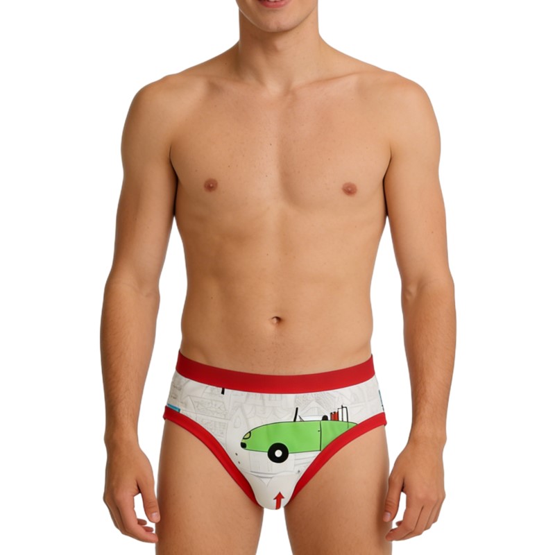 Diapering - 남성용 귀여운 만화 패턴 브리프 속옷