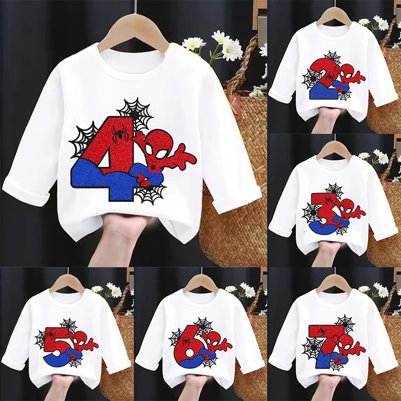 Baby Clothes - 새로운 스파이더맨 아동용 긴팔 티셔츠, 만화