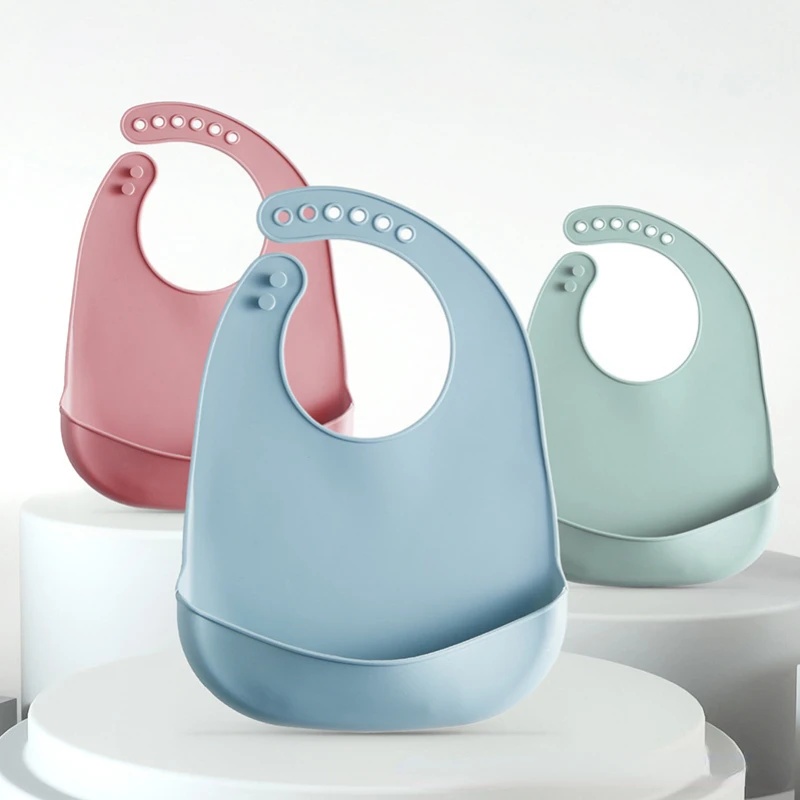 Waterproof Baby Bibs Silicone - 1-5pcs 아기 실리콘 턱받이 방수 턱받이