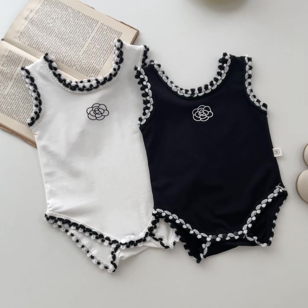 Baby Summer Linen Sleeveless Jumpsuit - 유아 아기 소녀 소년 코튼 린넨