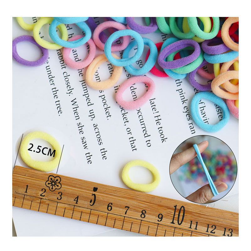 50/100Pcs 어린이를위한 2.5cm 탄성 헤어 밴 - Baby Gear 리뷰 및 가격