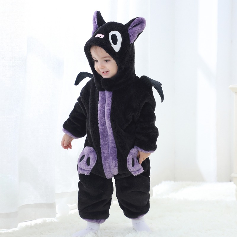 신생아용 검정색 보라색 고양이 후드 롬퍼 동물 점프수트 - Cotton Baby Onesies Zipper 리뷰 및 가격