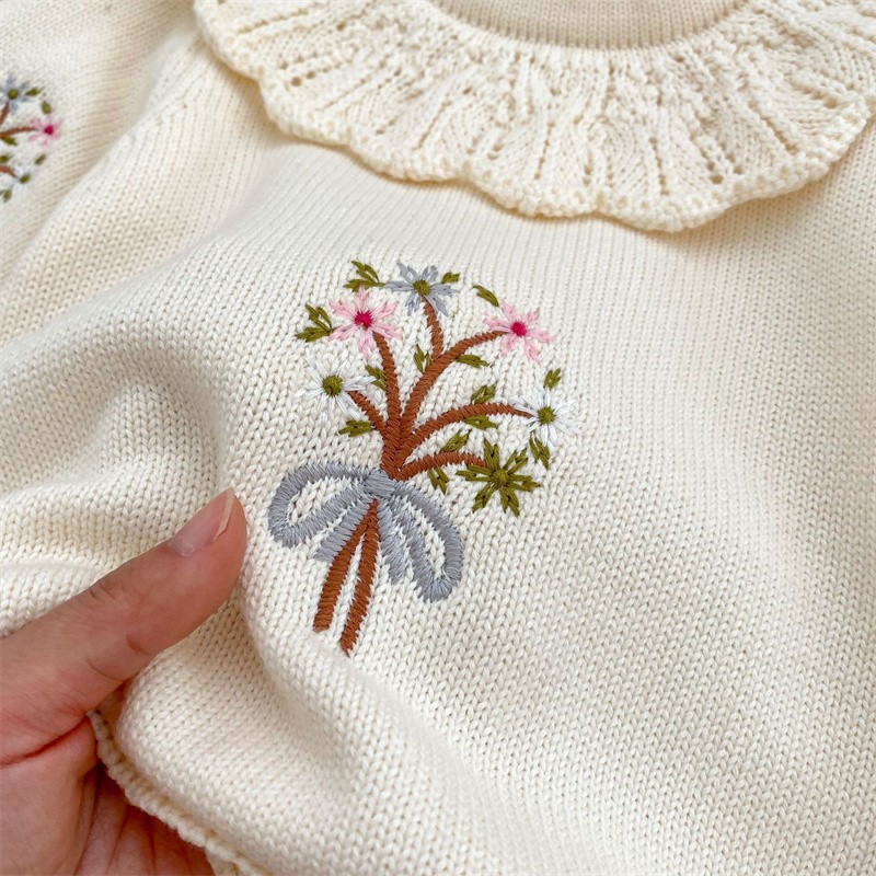 신생아 뜨개질 롬퍼 소녀 연꽃 칼라 바디 수트, 아기  - Newborn Baby Girl Romper Floral 리뷰 및 가격