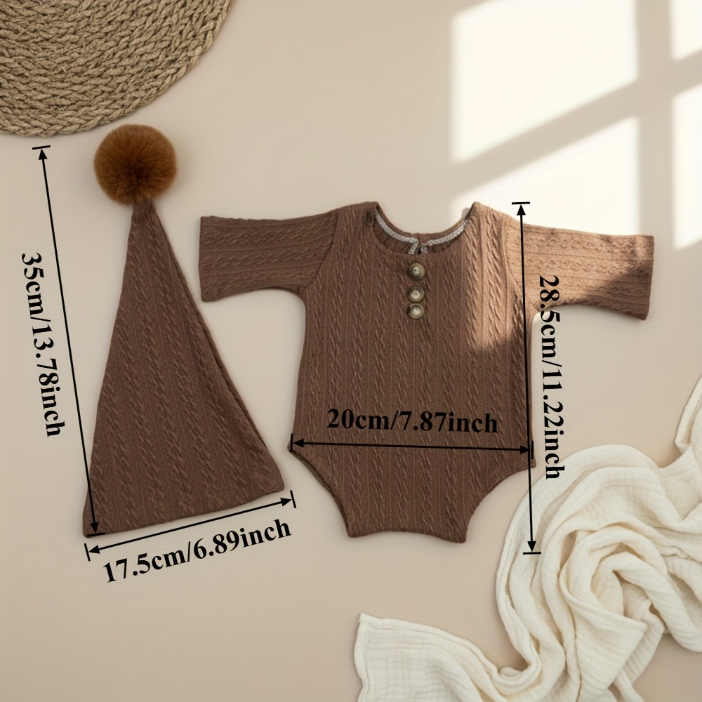 신생아 사진 소품 롬퍼 롱 테일 모자 세트 부드러운 니 - Infant Photography Props Outfit 리뷰 및 가격