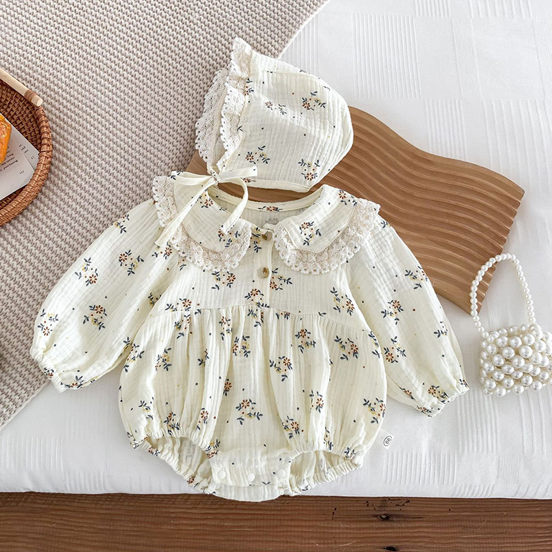 신생아 여아 롬퍼 및 모자, 라펠 꽃 롬퍼, 어린이 패 - Newborn Baby Girl Romper Floral 리뷰 및 가격