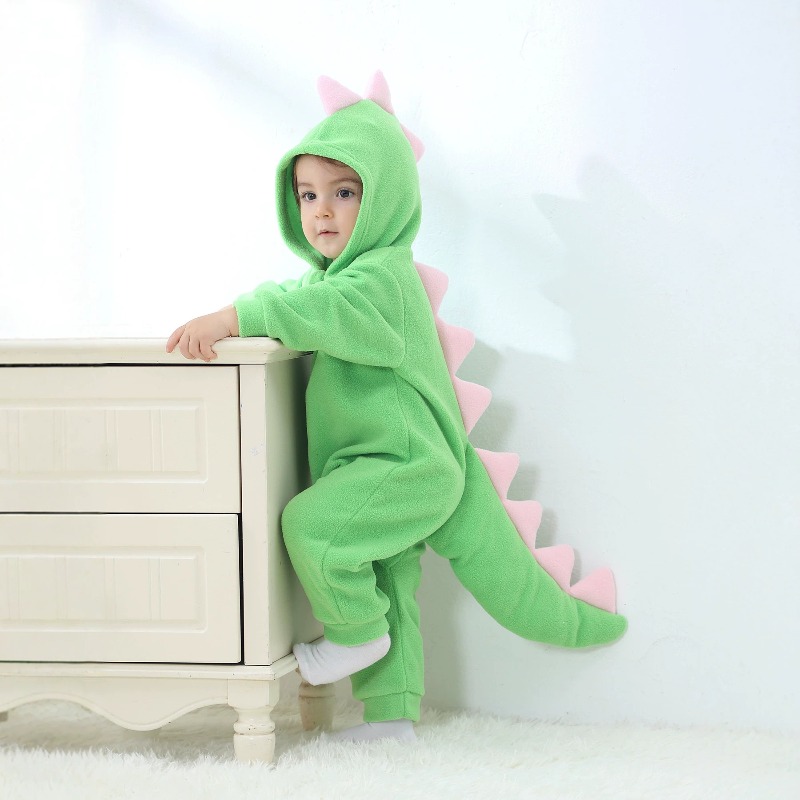 신생아용 녹색 공룡 후드 롬퍼 바디수트 점프수트 유아용 - Cotton Baby Onesies Zipper 리뷰 및 가격