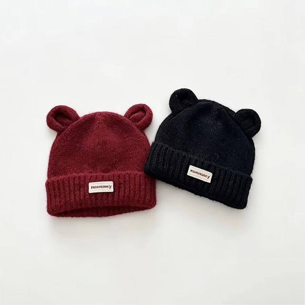 새로운 단색 곰돌이 귀 모양 아기 모자, 따뜻한 안감, - Infant Beanie Hat With Ears 리뷰 및 가격