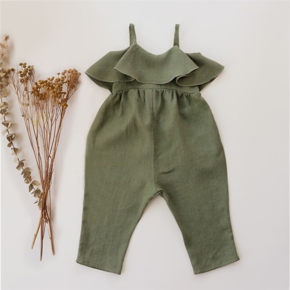 아기 소녀 여름 옷, 유아 소녀 롬퍼, 유아 소녀 점프 - Baby Summer Linen Sleeveless Jumpsuit 리뷰 및 가격