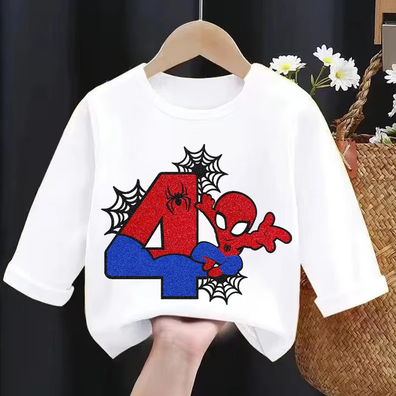 새로운 스파이더맨 아동용 긴팔 티셔츠, 만화 캐릭터와  - Baby Clothes 리뷰 및 가격
