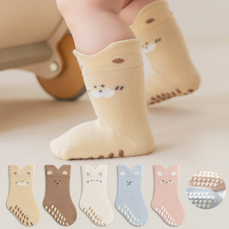 3/5 쌍 신생아 어린이 미끄럼 방지 양말 만화 부드러 - Unisex Baby Socks Non Slip 리뷰 및 가격