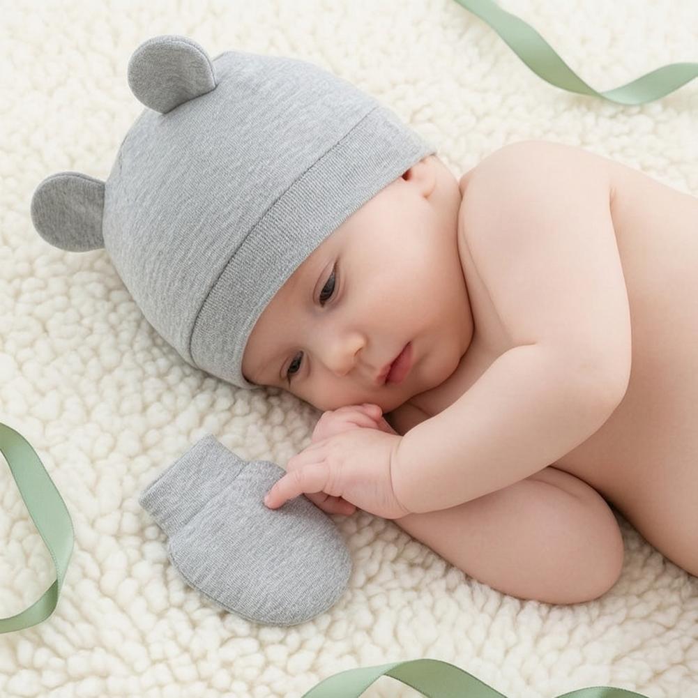 신생아용 안티 스크래치 장갑 신생아 모자 장갑 세트 면 - Infant Beanie Hat With Ears 리뷰 및 가격