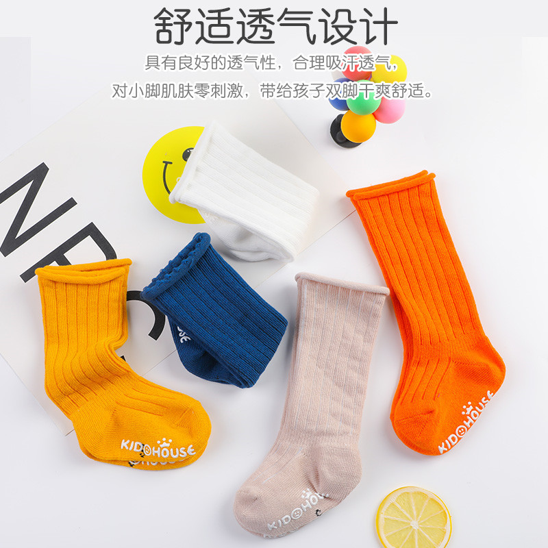5켤레/세트 아기 양말 봄 가을 순면 바닥 양말 미끄럼 - Unisex Baby Socks Non Slip 리뷰 및 가격