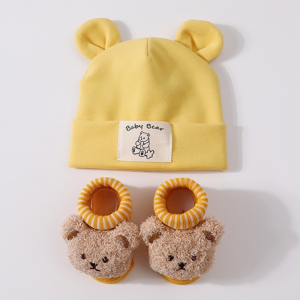 2개 1세트, 면 소재 아기 모자와 양말 세트, 따뜻하 - Infant Beanie Hat With Ears 리뷰 및 가격