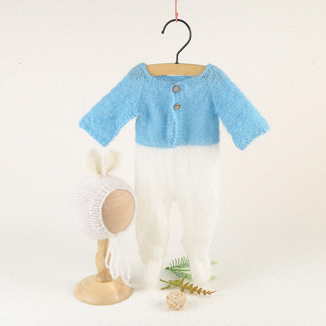 빈티지 니트 푹신한 테디베어 롬퍼 신생아 사진 소품 니 - Infant Photography Props Outfit 리뷰 및 가격