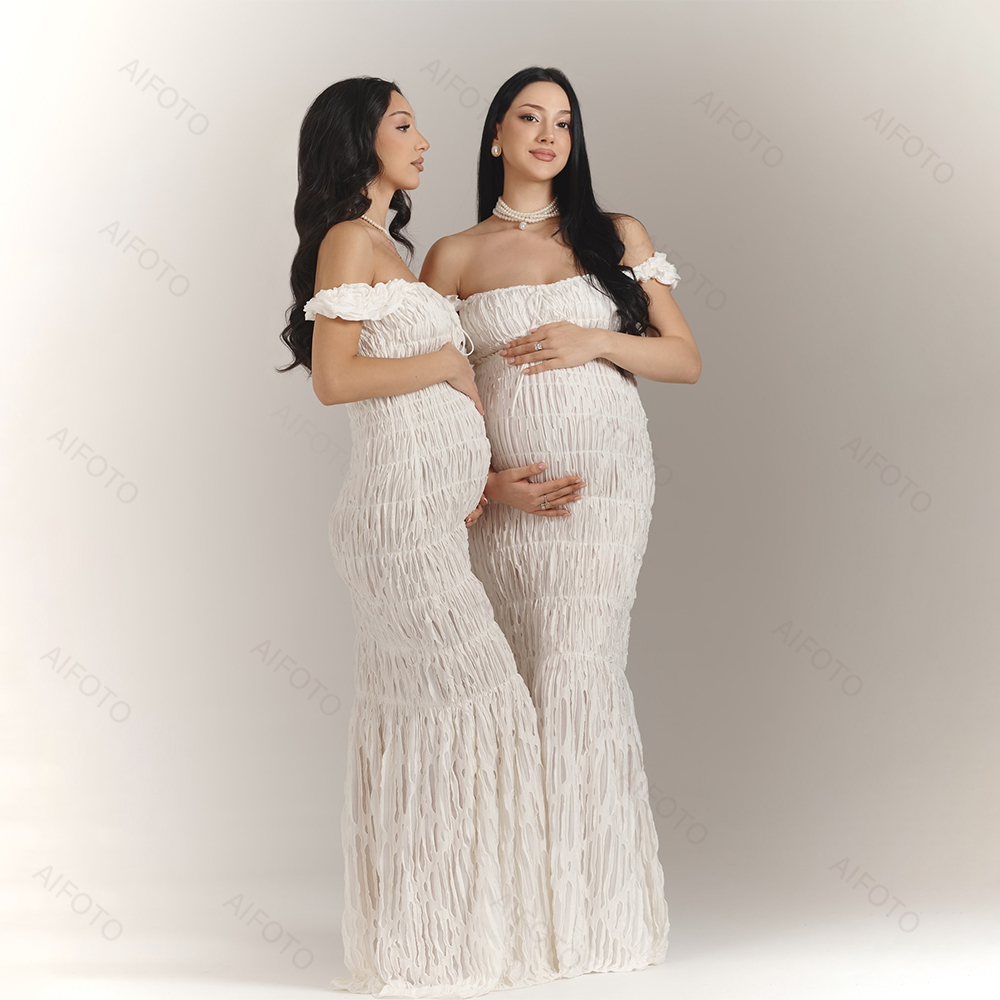 출산 드레스 사진 스튜디오 임신 가운 우아한 Pleat - Maternity Wear 리뷰 및 가격