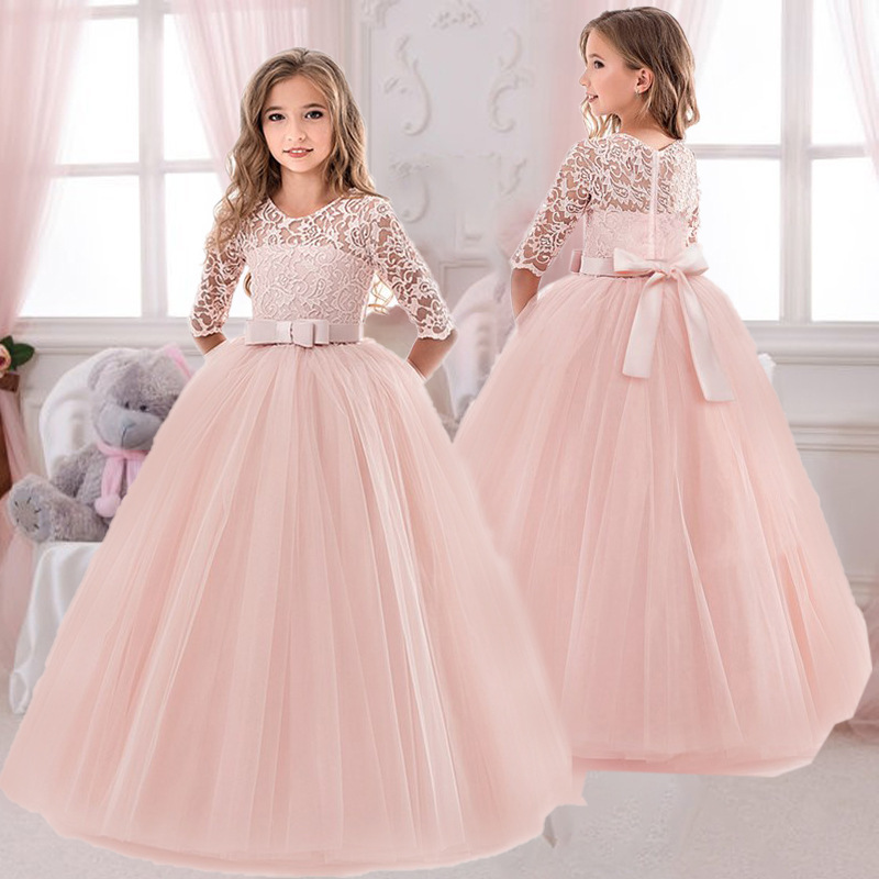 여자 레이스 수 놓은 활 공주 드레스 유아 첫 성찬식  - Toddler Girl Tulle Party Dress 리뷰 및 가격