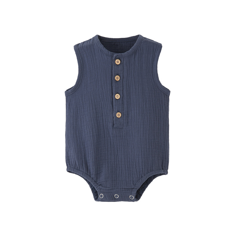 여름용, 단색, 신생아용, 100% 면 혼방 소재, 남 - Baby Summer Linen Sleeveless Jumpsuit 리뷰 및 가격